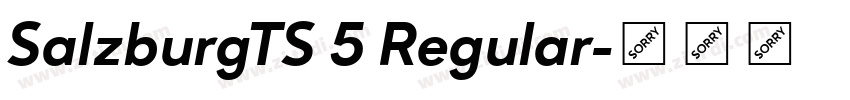 SalzburgTS 5 Regular字体转换